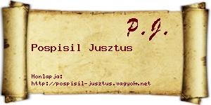 Pospisil Jusztus névjegykártya